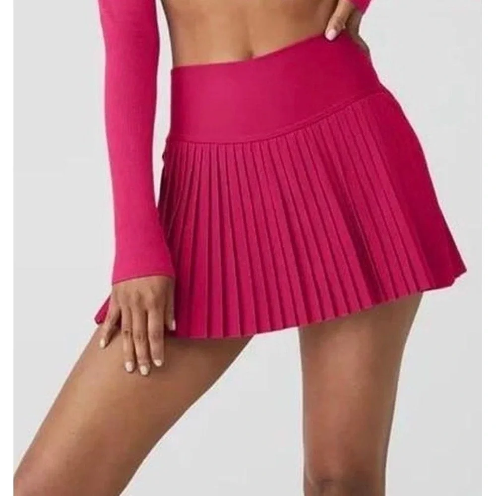 ALO YOGA - Grand Slam Tennis pickleball Skirt - Magenta Crush